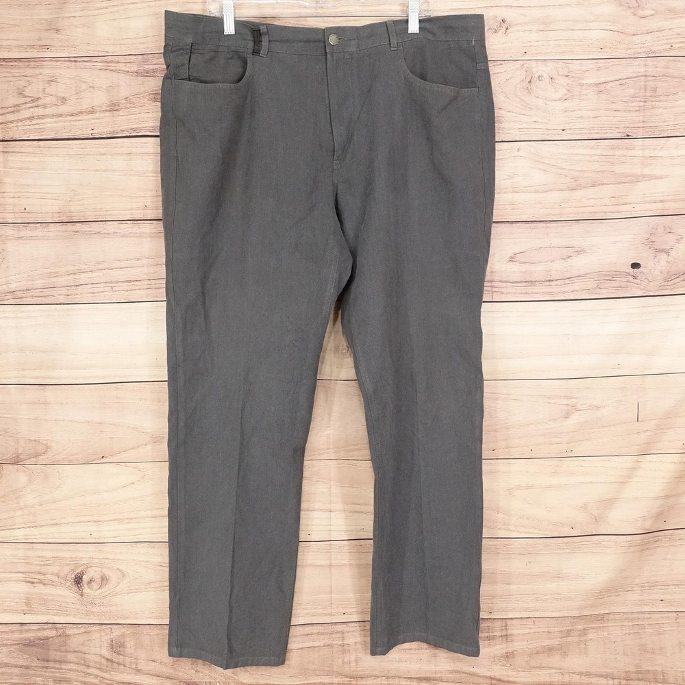 Murano Chino Pants Mens 40x32 Gray Straight Leg 5 Pocket Casual Fall Style